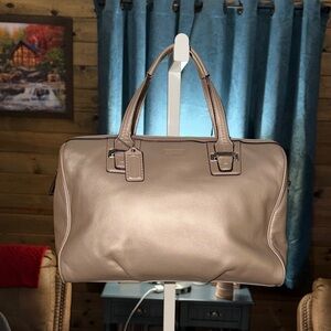 Coach Gold Leather Satchel